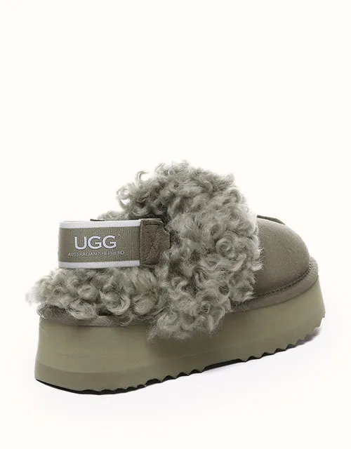 Chaussures UGG® Australian Shepherd à plateforme bouclées gaufrées