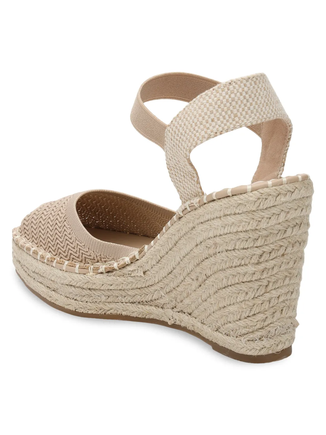 Escarpins à enfiler en maille beige élégants (TC-RS3662-BEIG)