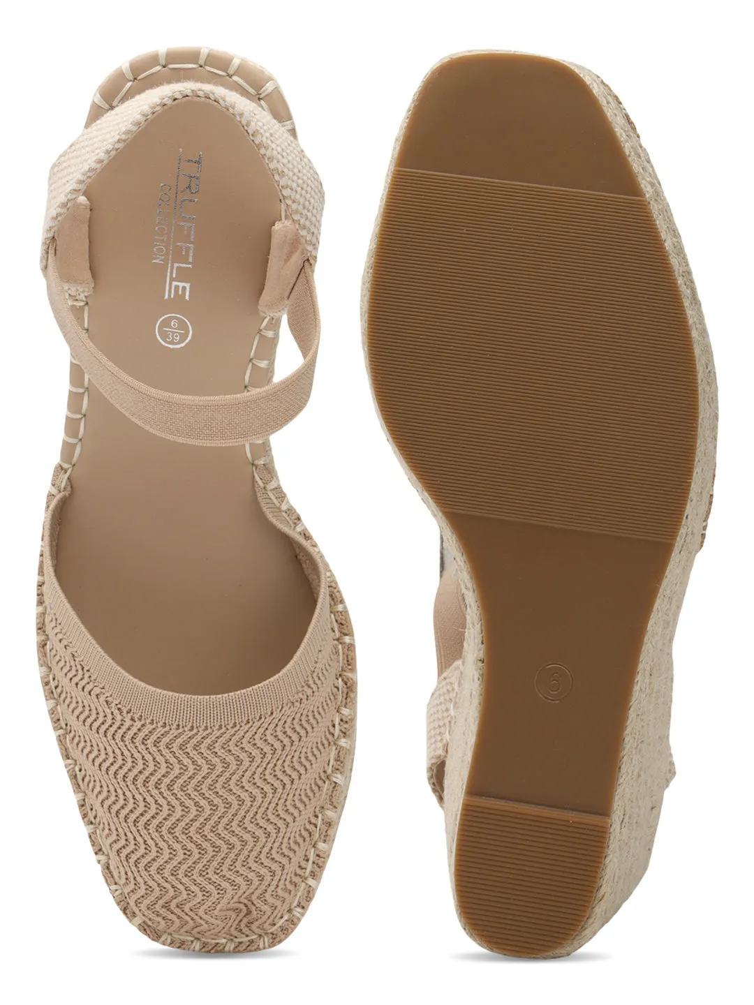 Escarpins à enfiler en maille beige élégants (TC-RS3662-BEIG)