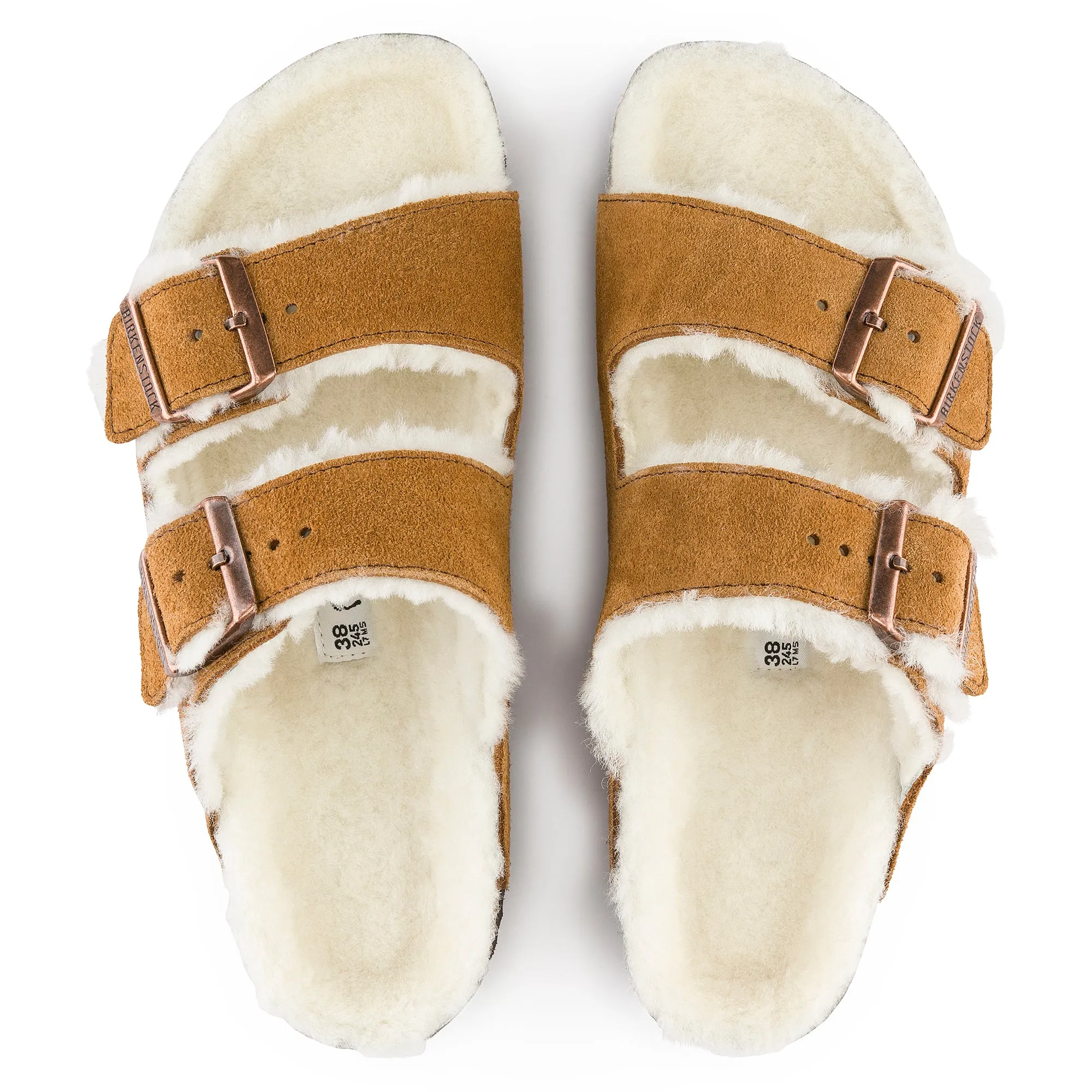 Chaussures Birkenstock Arizona en daim mink et peau de mouton