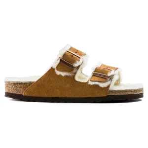 Birkenstock Shoes Arizona Mink Suede/Shearling