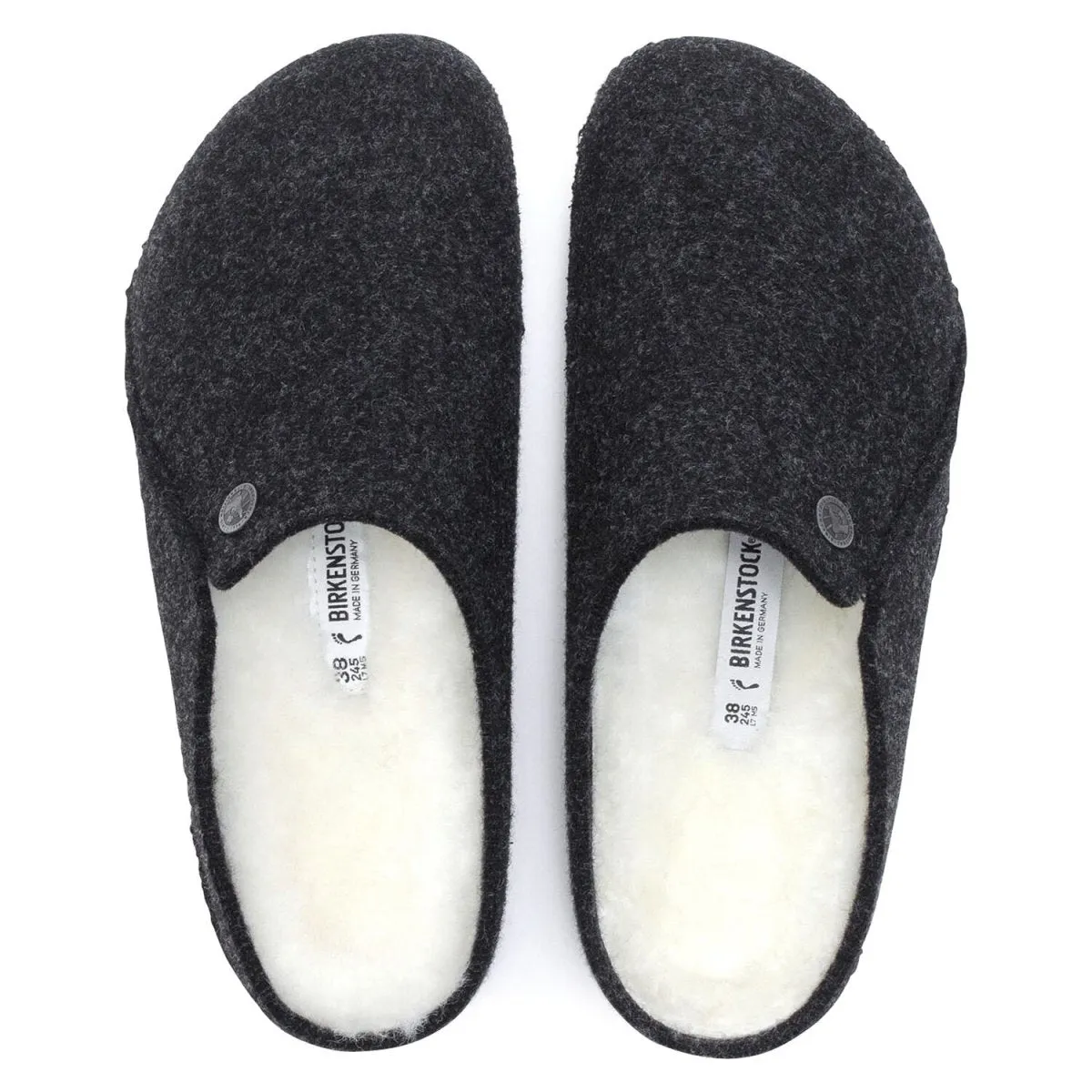 Birkenstock Femmes Zermatt Laine Feutrée Anthracite
