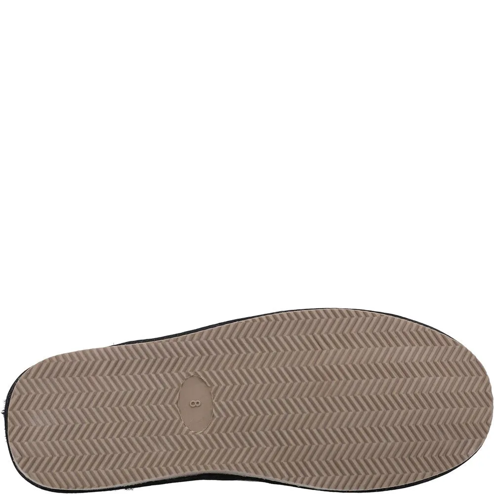 Pantoufles en cuir noir Coady