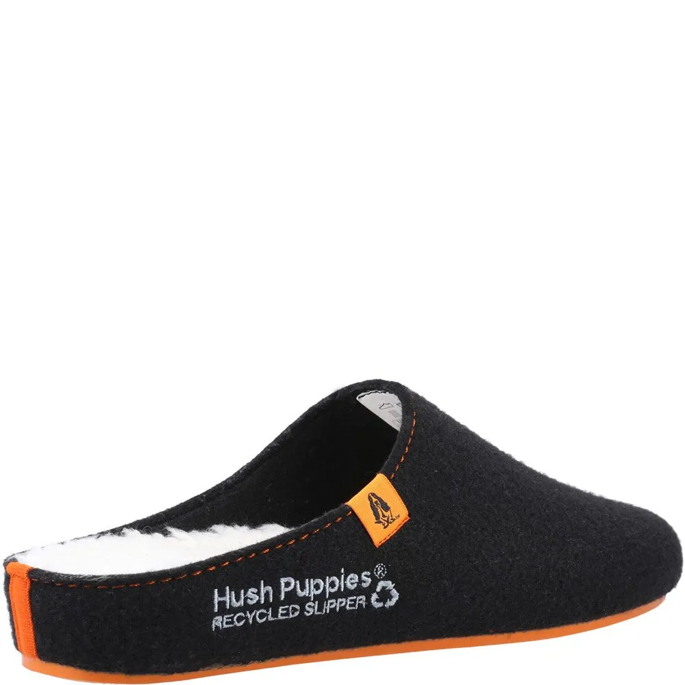 Pantoufles recyclées pour hommes Noir/Orange