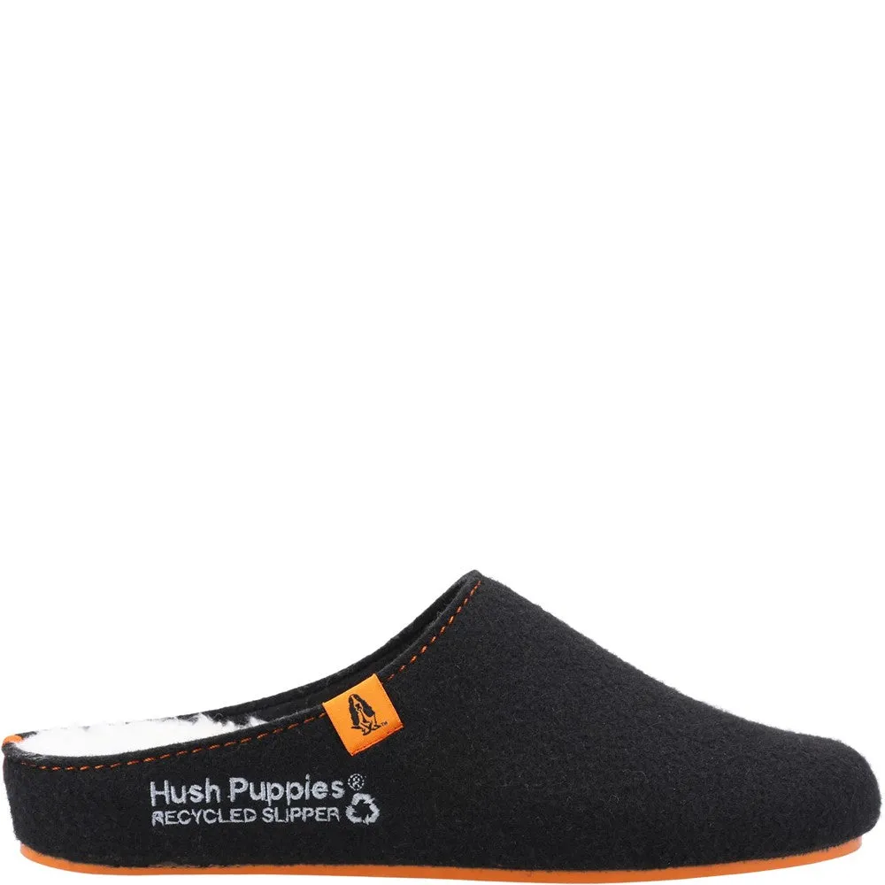 Pantoufles recyclées pour hommes Noir/Orange
