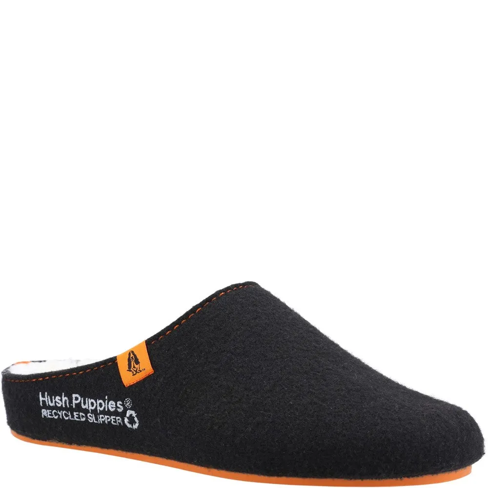 Pantoufles recyclées pour hommes Noir/Orange