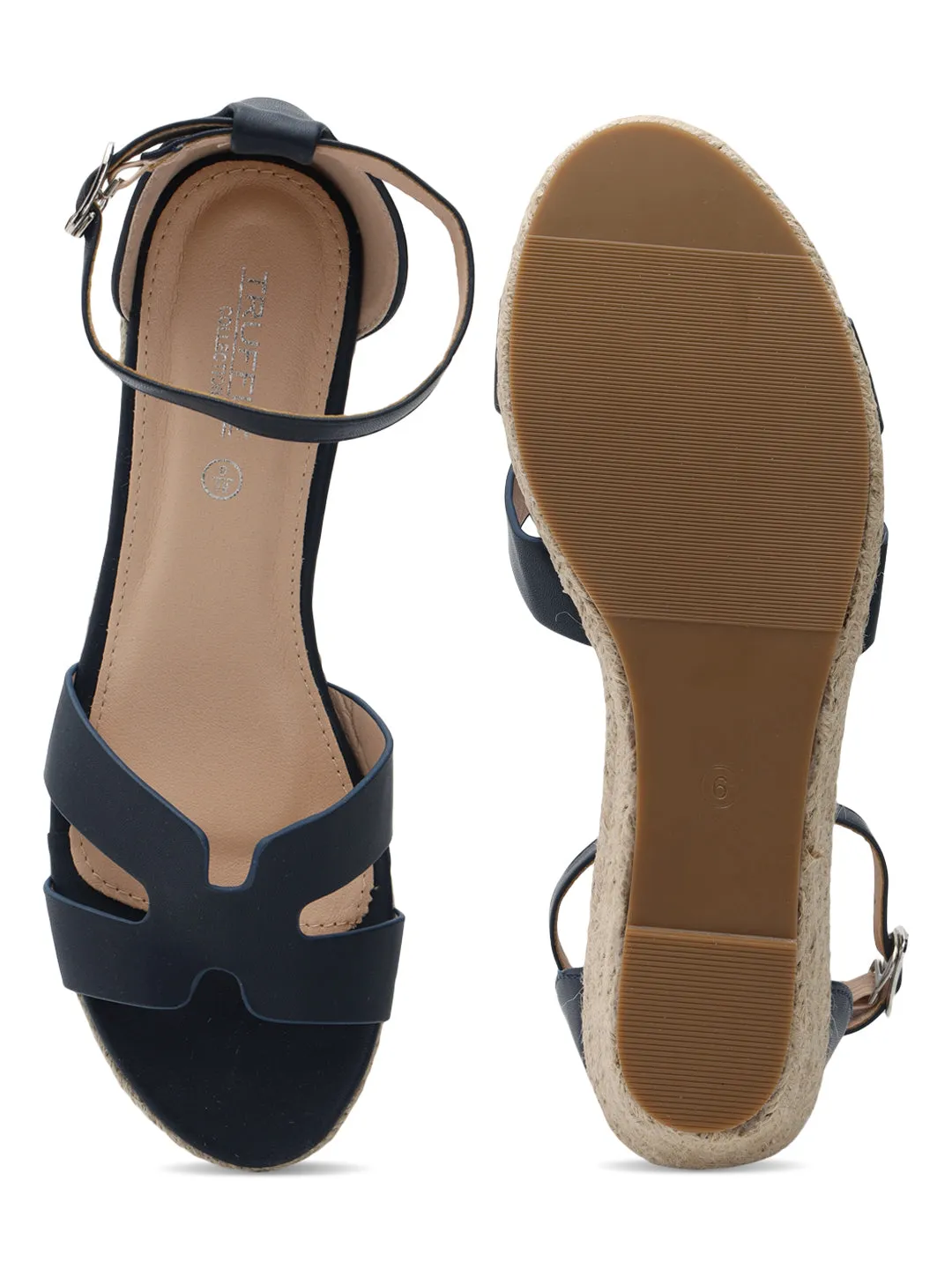 Escarpins à bride stylés en PU bleu (TC-RS3659-BLU)