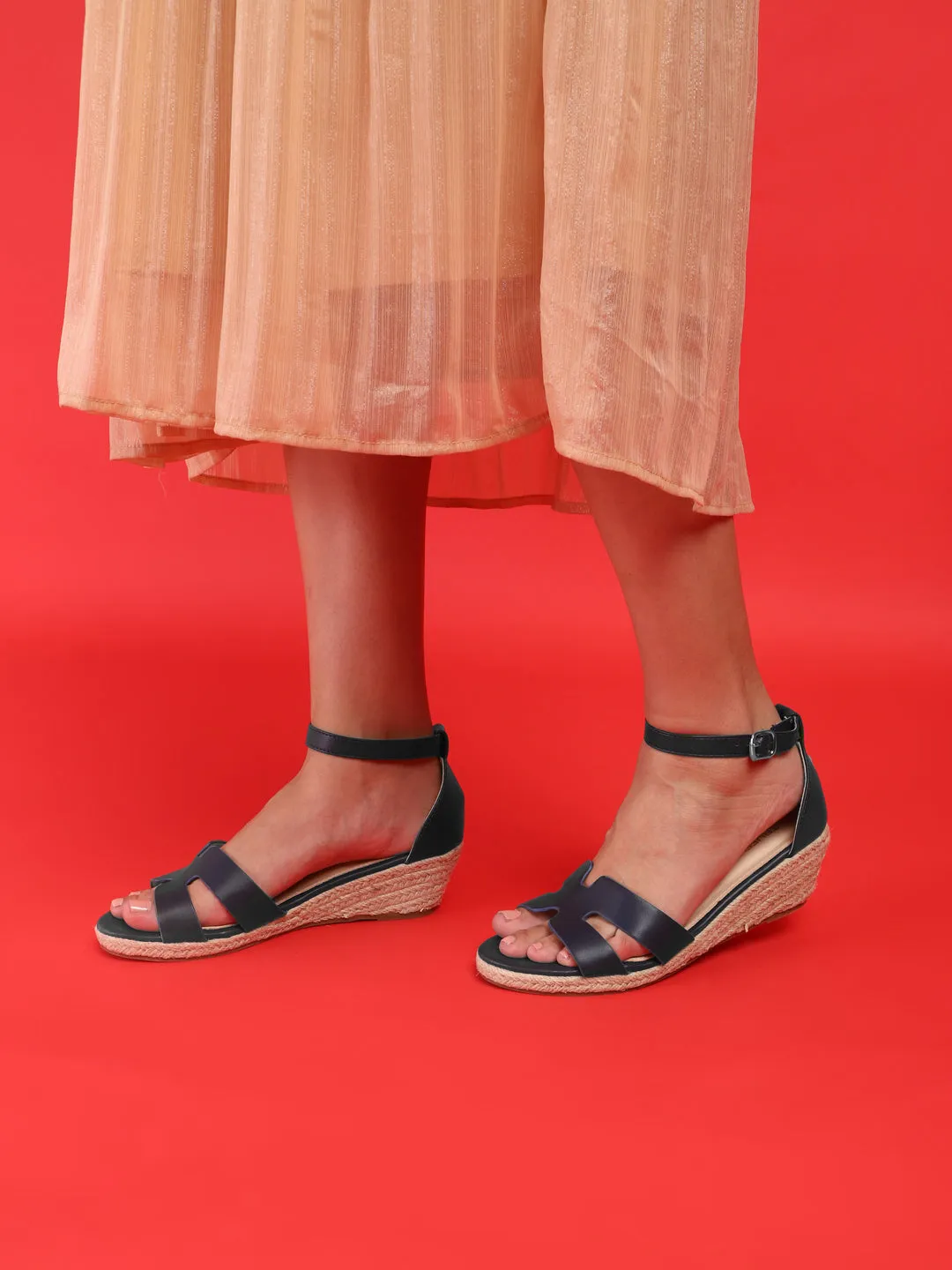 Escarpins à bride stylés en PU bleu (TC-RS3659-BLU)