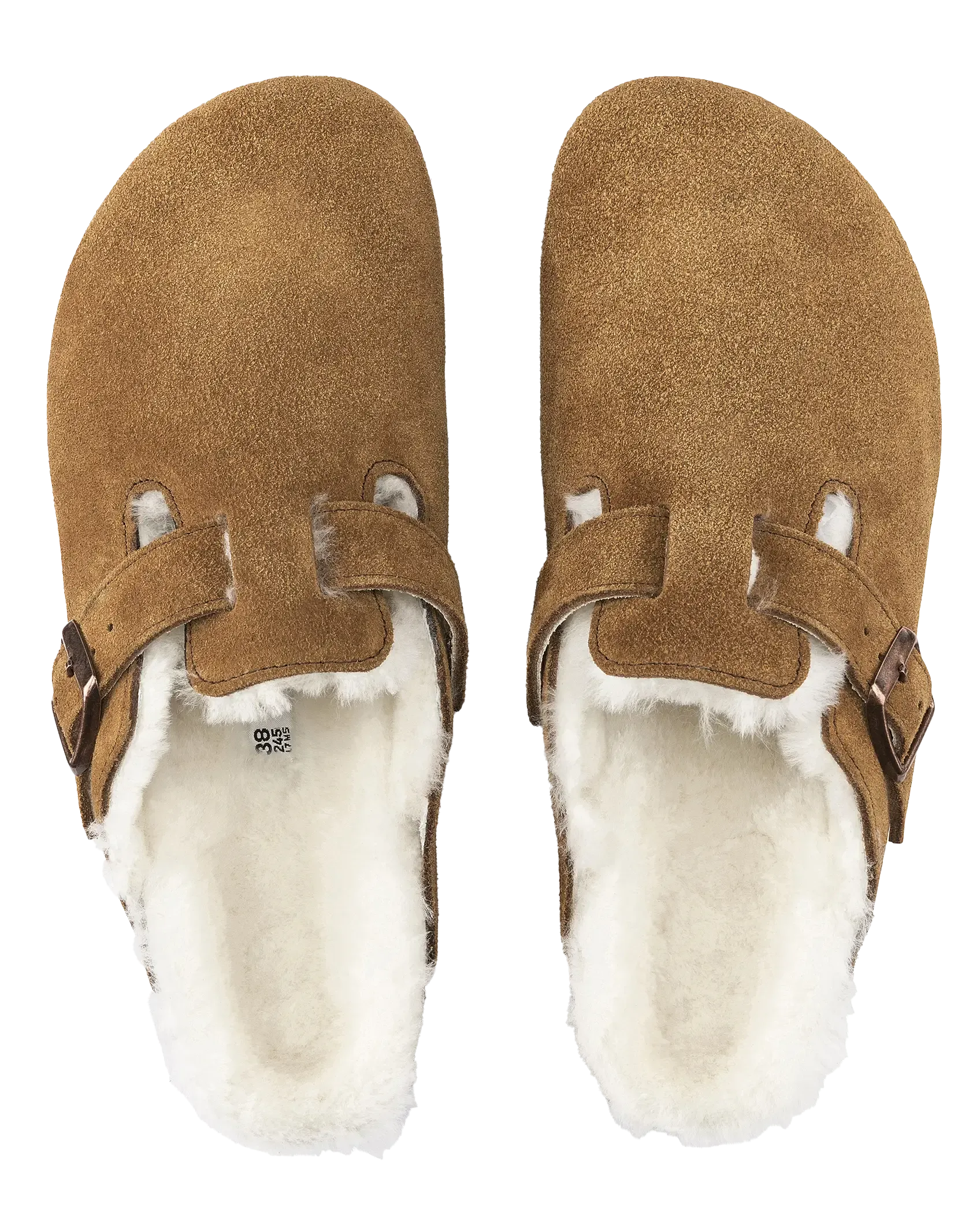 Chaussons Boston en peau de mouton couleur vison