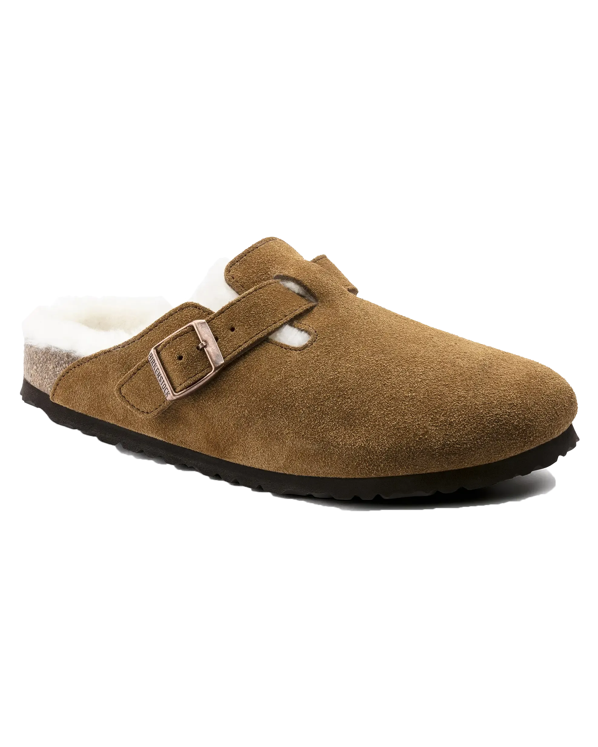 Chaussons Boston en peau de mouton couleur vison