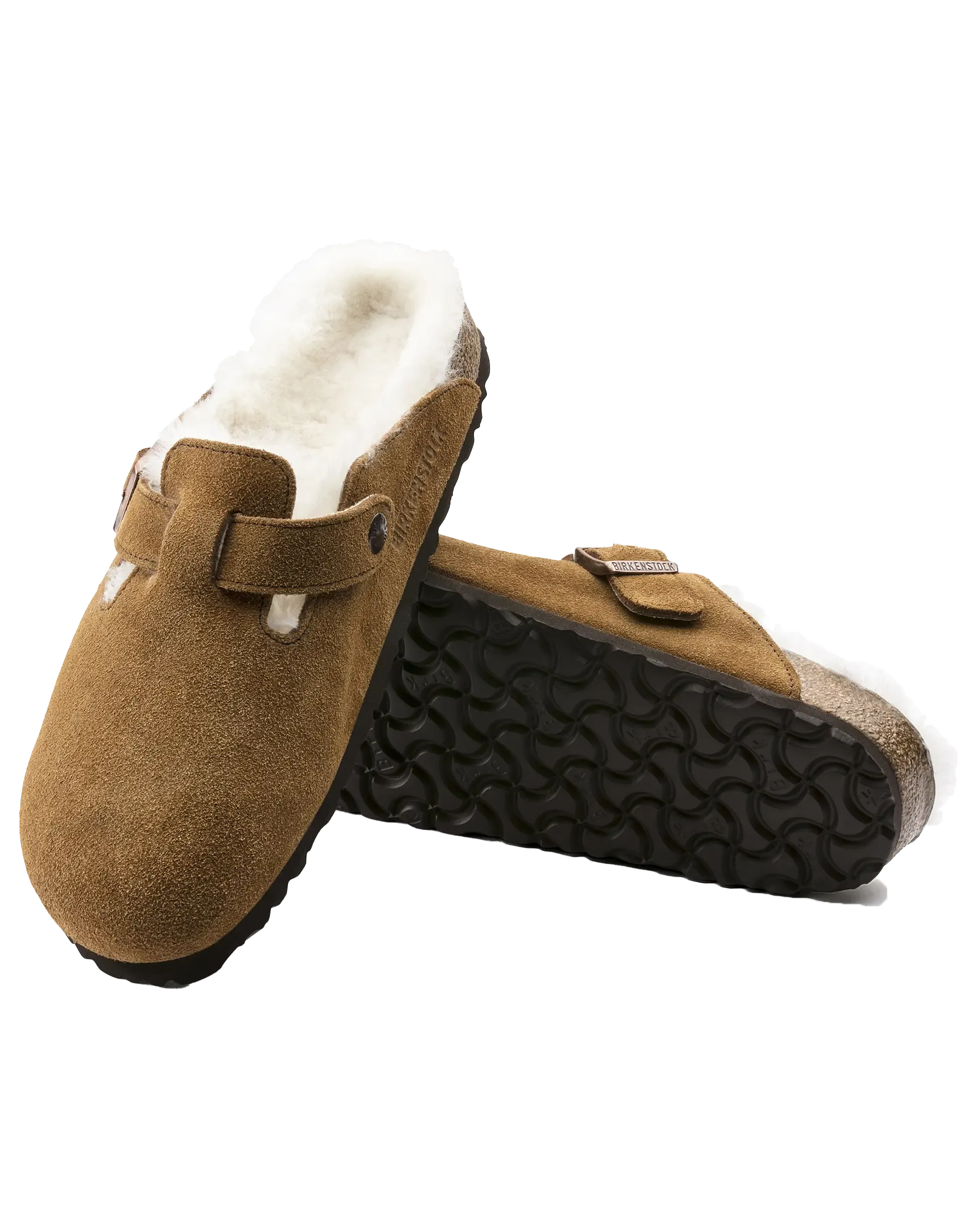 Chaussons Boston en peau de mouton couleur vison
