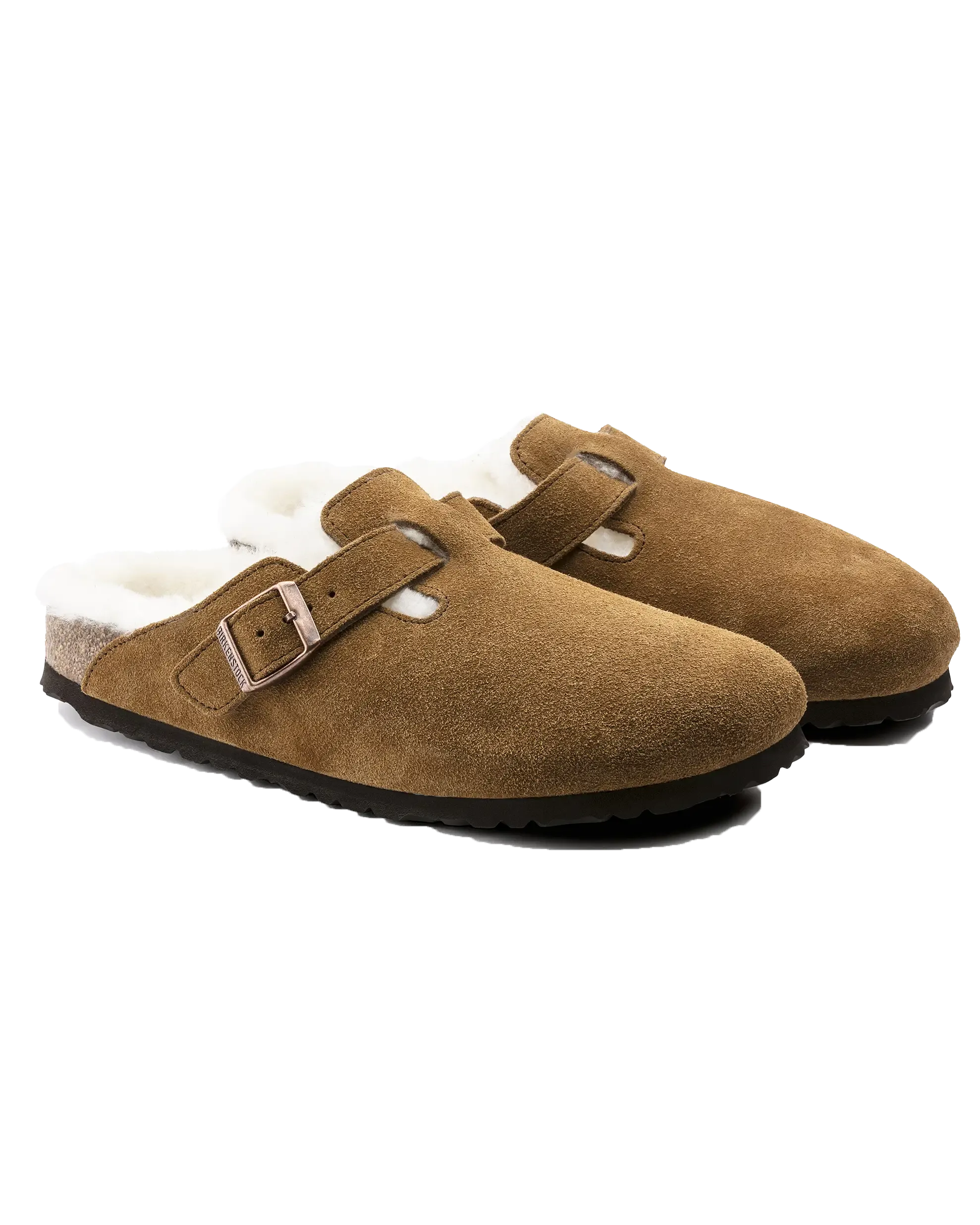 Chaussons Boston en peau de mouton couleur vison