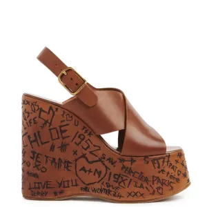 Chloé Shoes Maxime Wedge, Ginger Brown