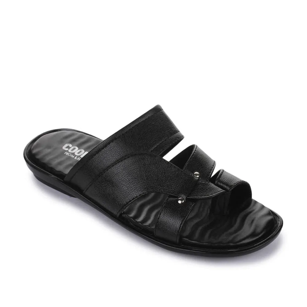 Chaussons décontractés noirs pour hommes TRL-113 par Liberty