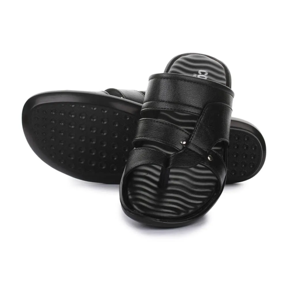 Chaussons décontractés noirs pour hommes TRL-113 par Liberty