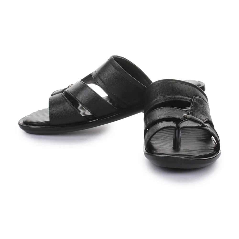 Chaussons décontractés noirs pour hommes TRL-113 par Liberty