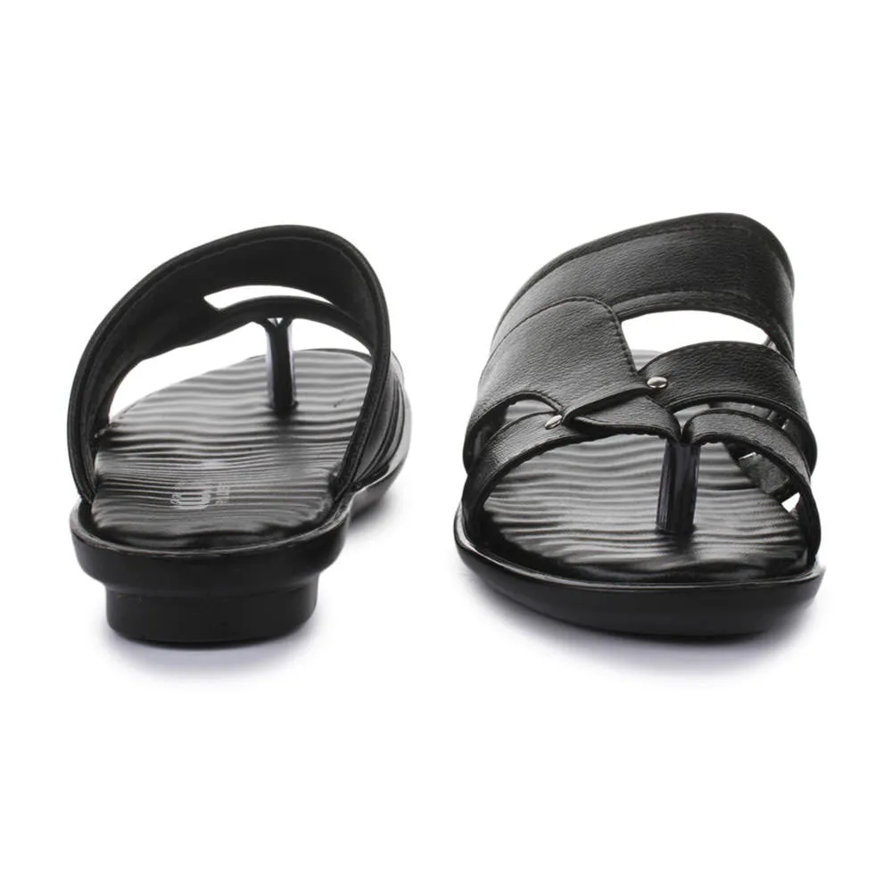 Chaussons décontractés noirs pour hommes TRL-113 par Liberty