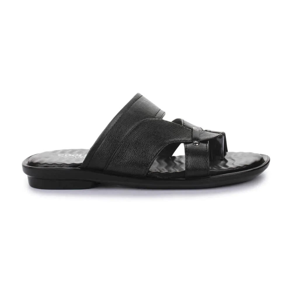 Chaussons décontractés noirs pour hommes TRL-113 par Liberty
