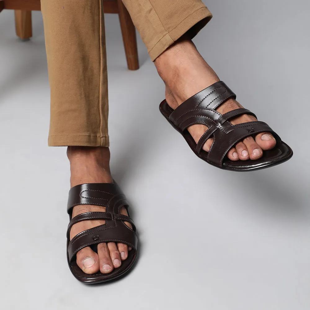 Chaussons Décontractés Marron Pour Hommes COOL99-1 Par Liberty