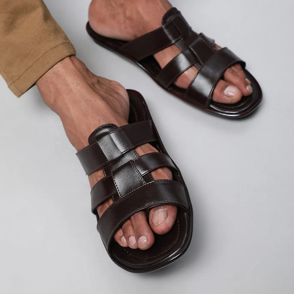Chaussons décontractés Liberty pour hommes COOL99-3 (Marron)