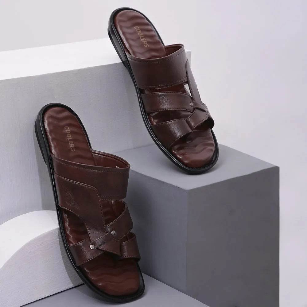 Chaussons décontractés marron pour hommes TRL-113 par Liberty