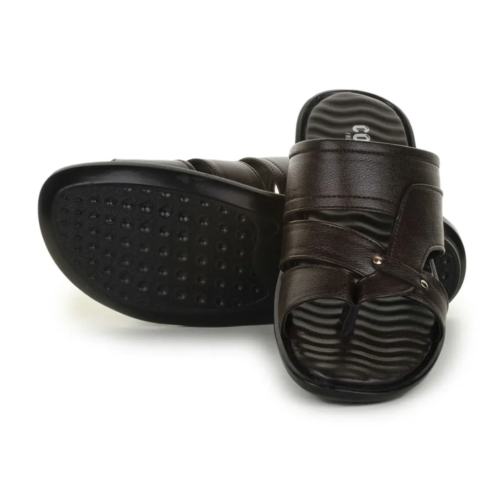 Chaussons décontractés marron pour hommes TRL-113 par Liberty
