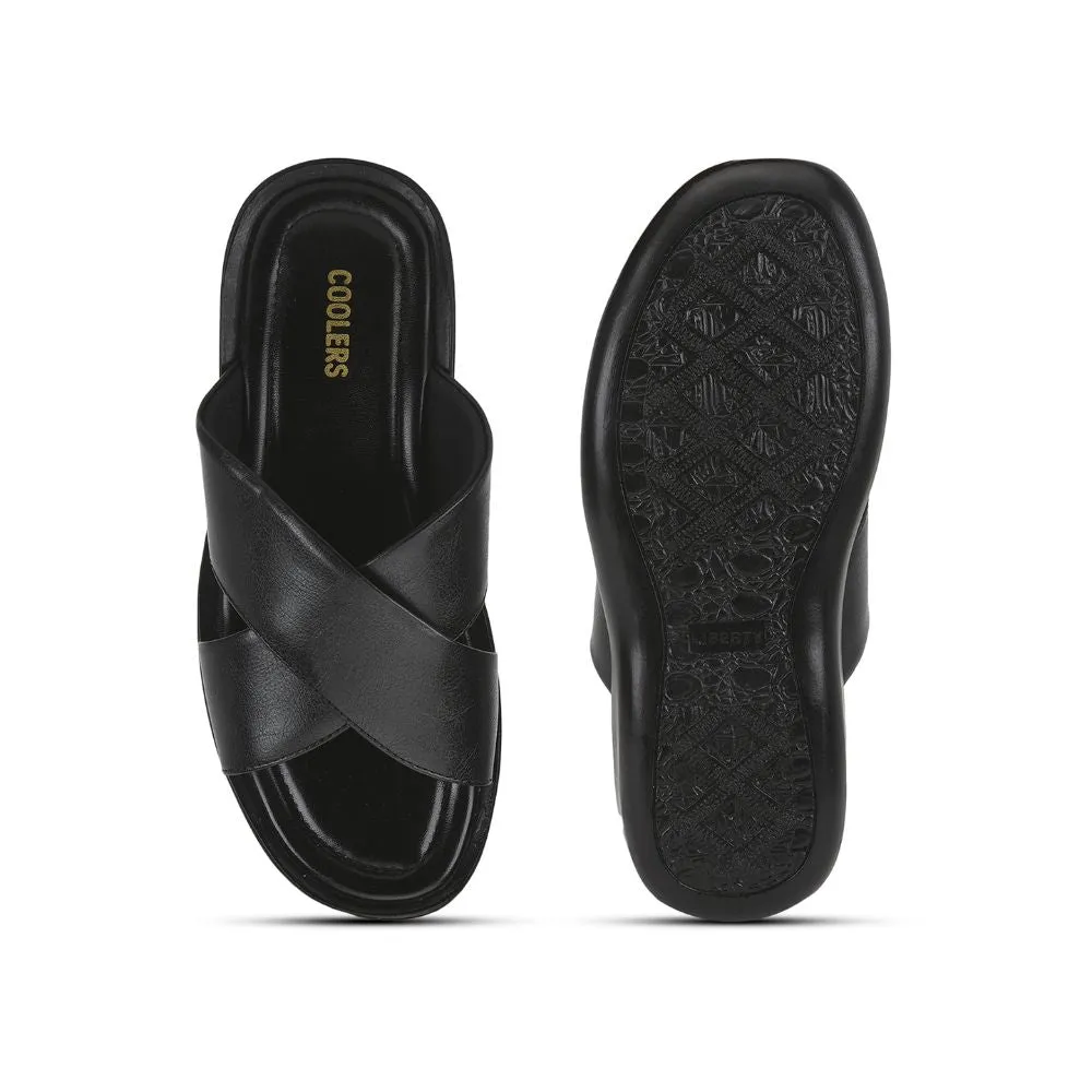 Chaussons décontractés Coolers pour hommes (Noir) CROSS-1E par Liberty