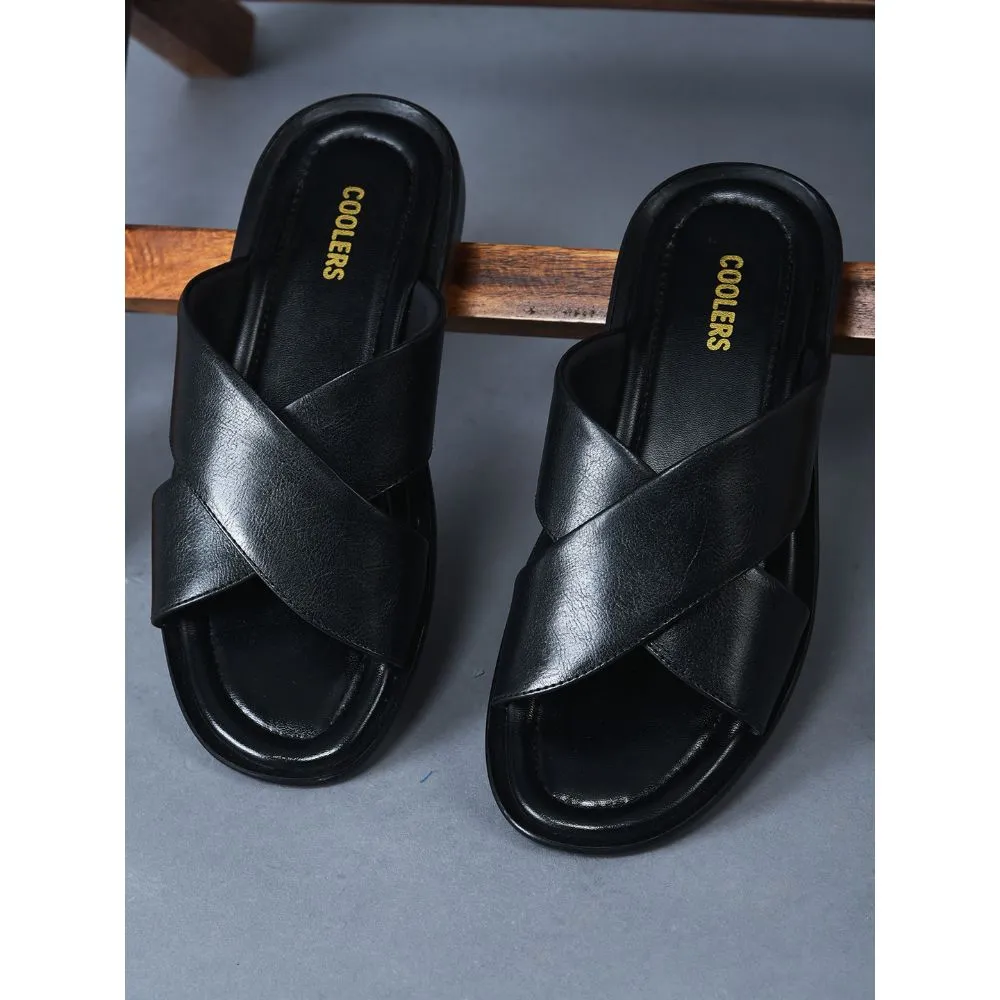 Chaussons décontractés Coolers pour hommes (Noir) CROSS-1E par Liberty