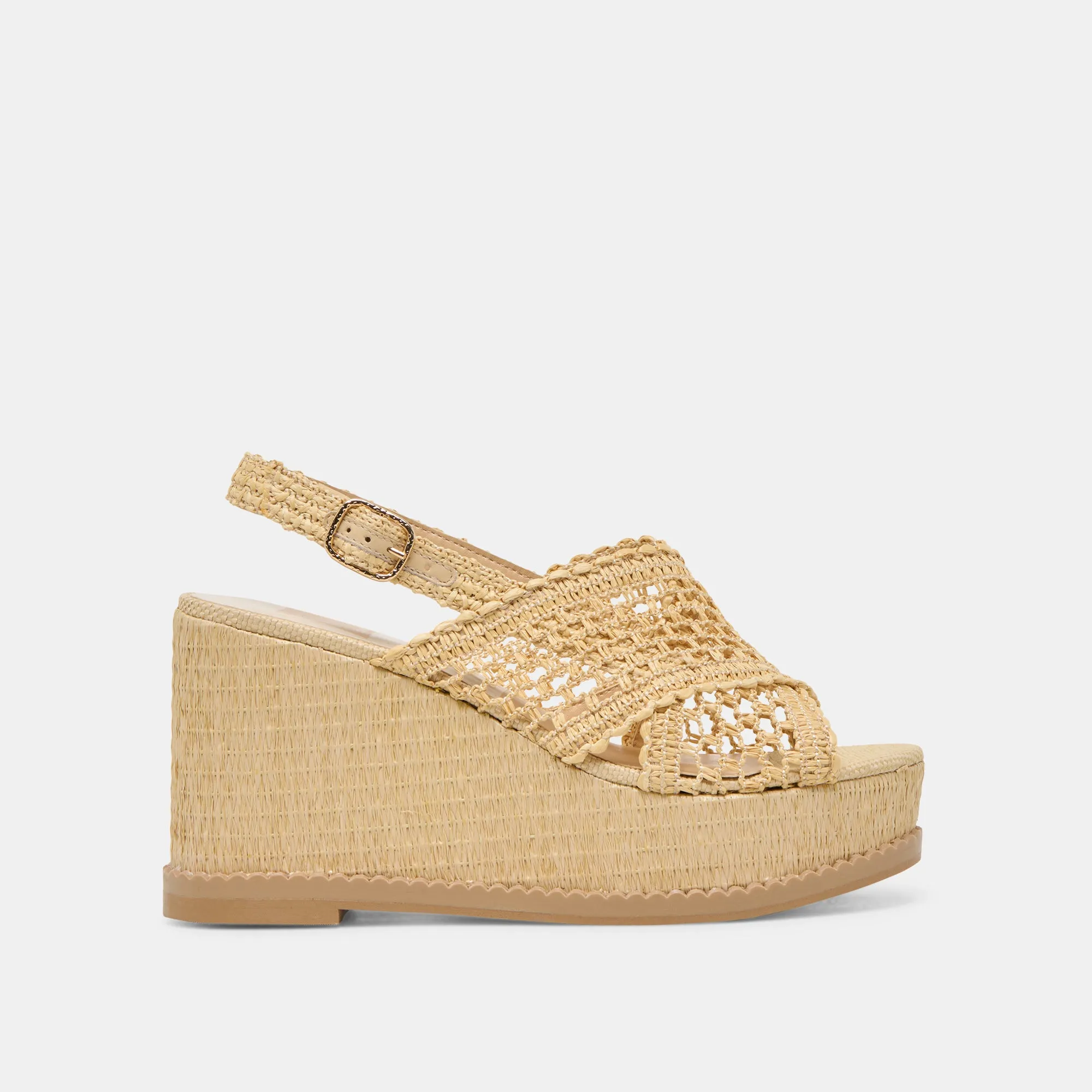 DEXLER WEDGES LT NATURAL TISSÉ RAFFIA