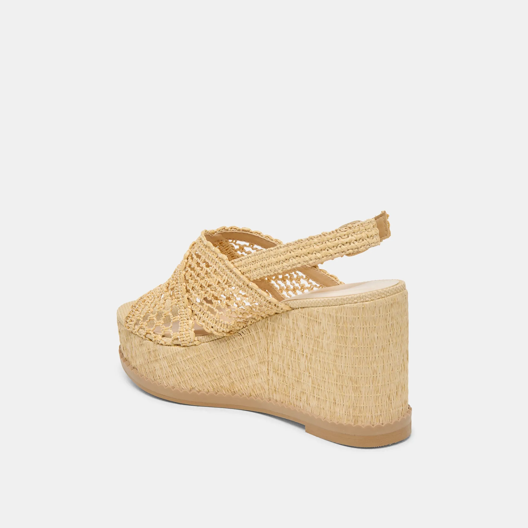 DEXLER WEDGES LT NATURAL TISSÉ RAFFIA