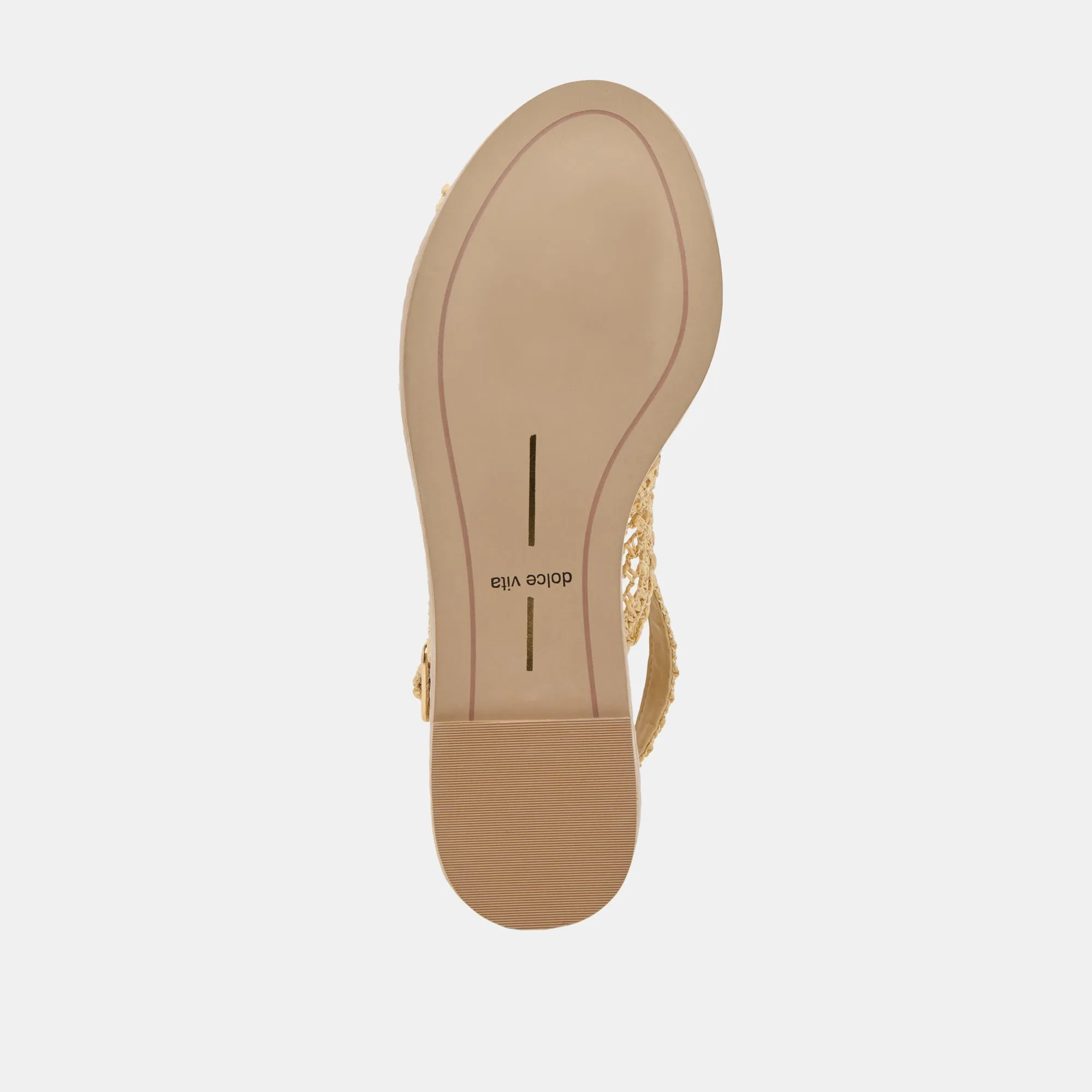 DEXLER WEDGES LT NATURAL TISSÉ RAFFIA