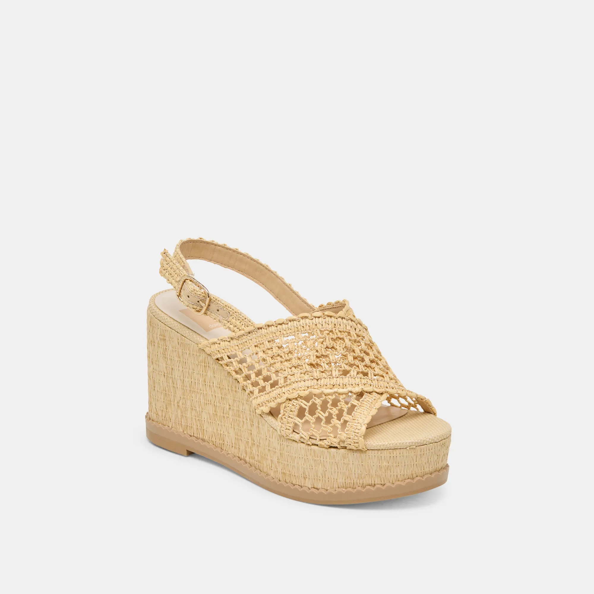DEXLER WEDGES LT NATURAL TISSÉ RAFFIA