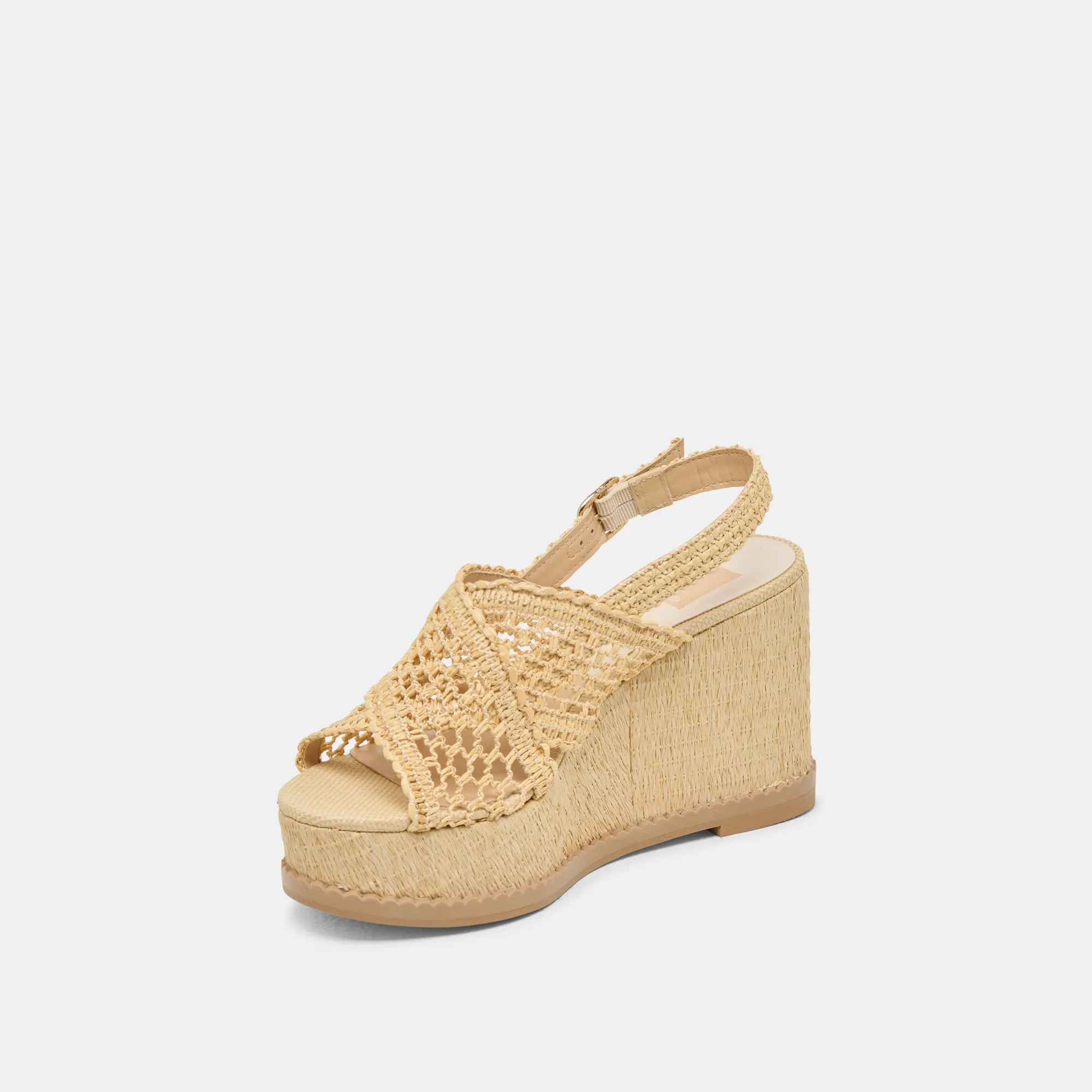 DEXLER WEDGES LT NATURAL TISSÉ RAFFIA