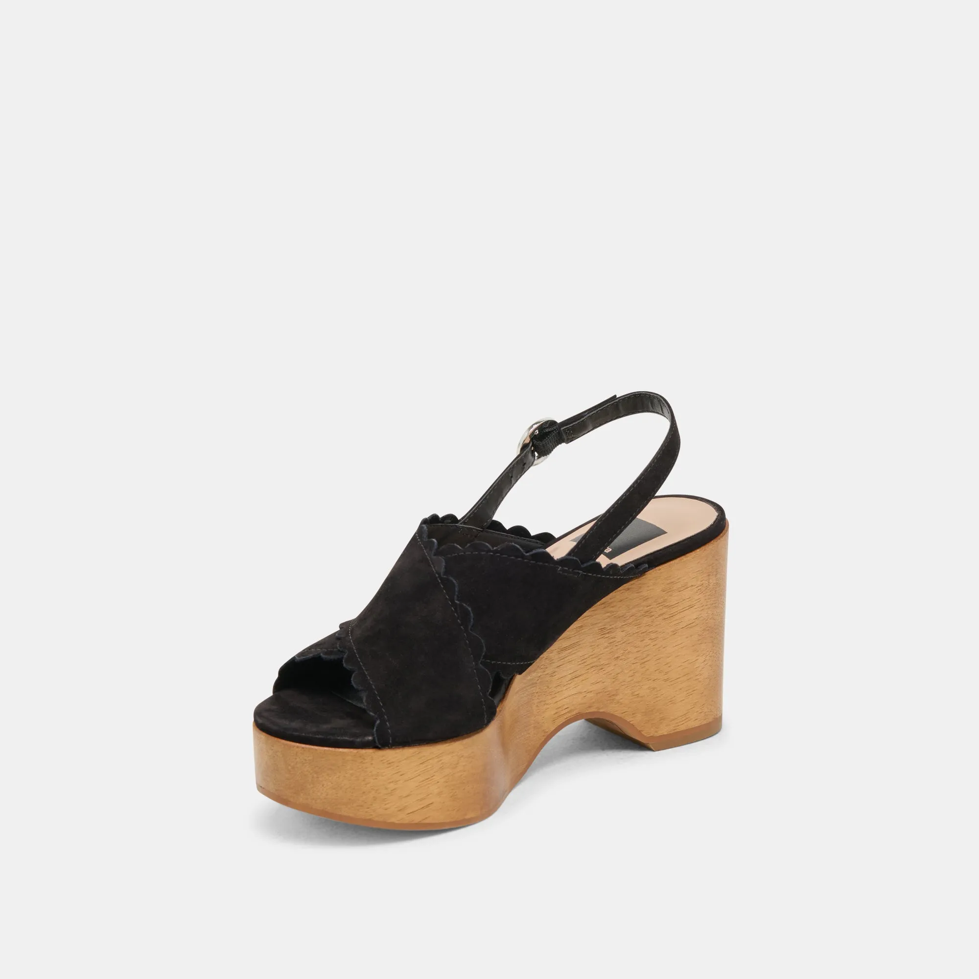DILION WEDGES NUBUCK NOIR
