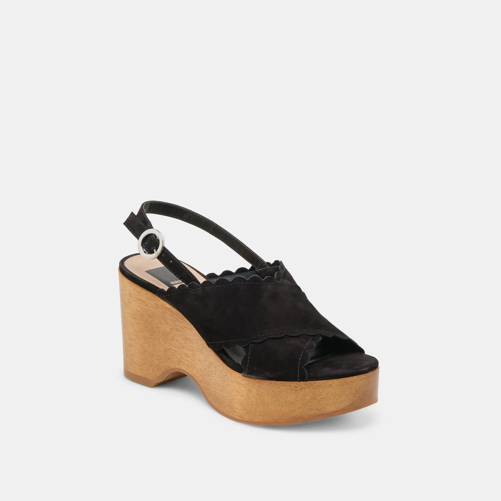 DILION WEDGES NUBUCK NOIR