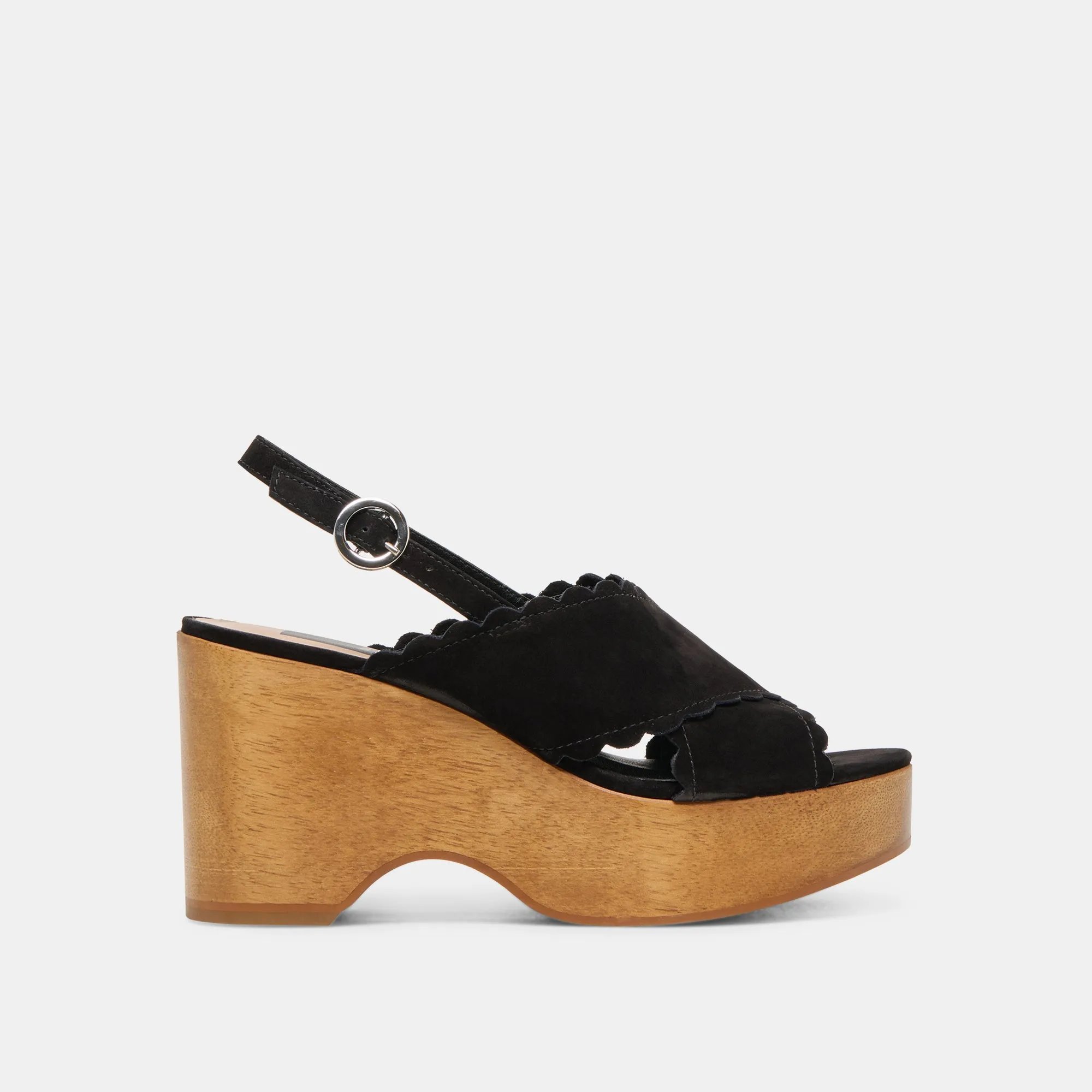 DILION WEDGES NUBUCK NOIR