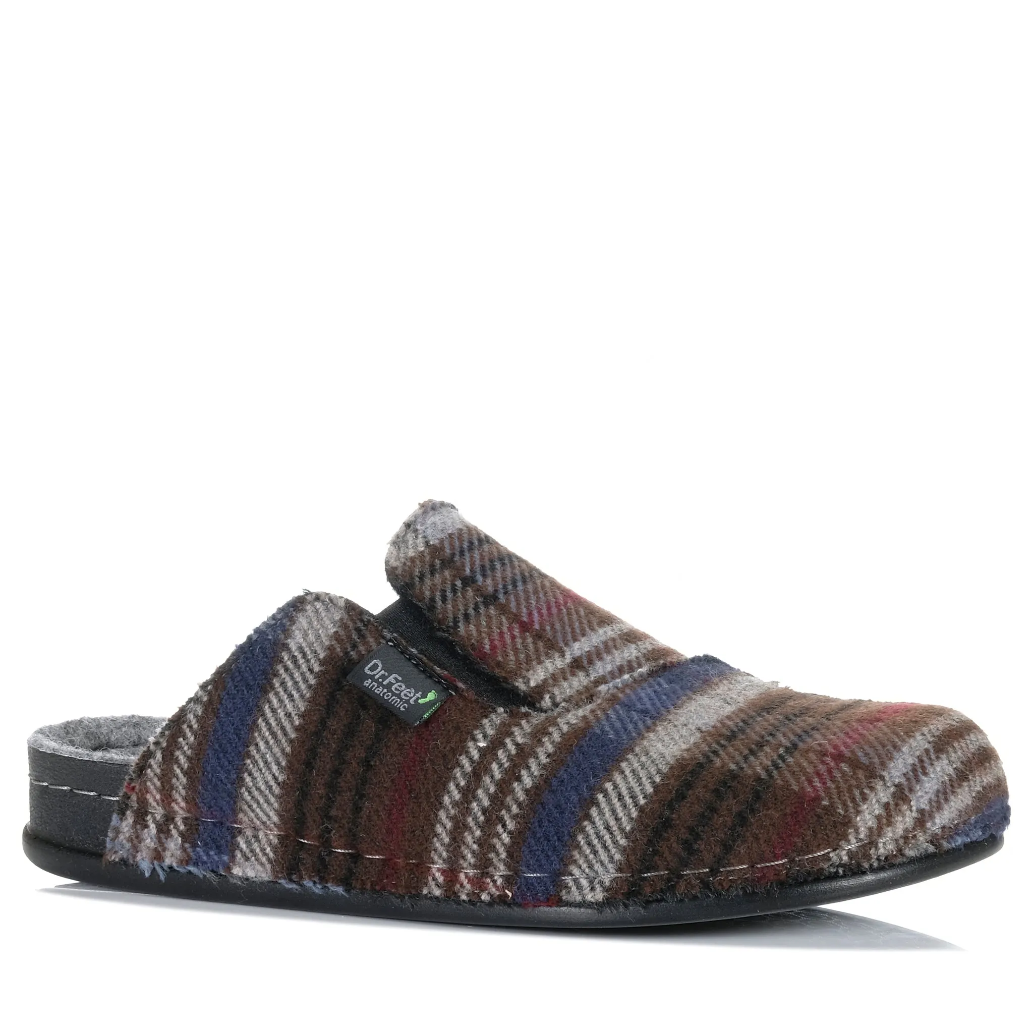 Dr Feet Heath Tartan Bleu