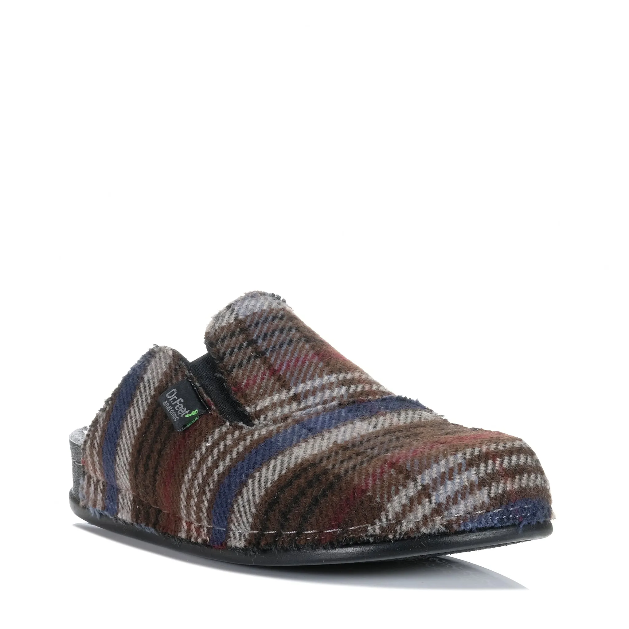 Dr Feet Heath Tartan Bleu