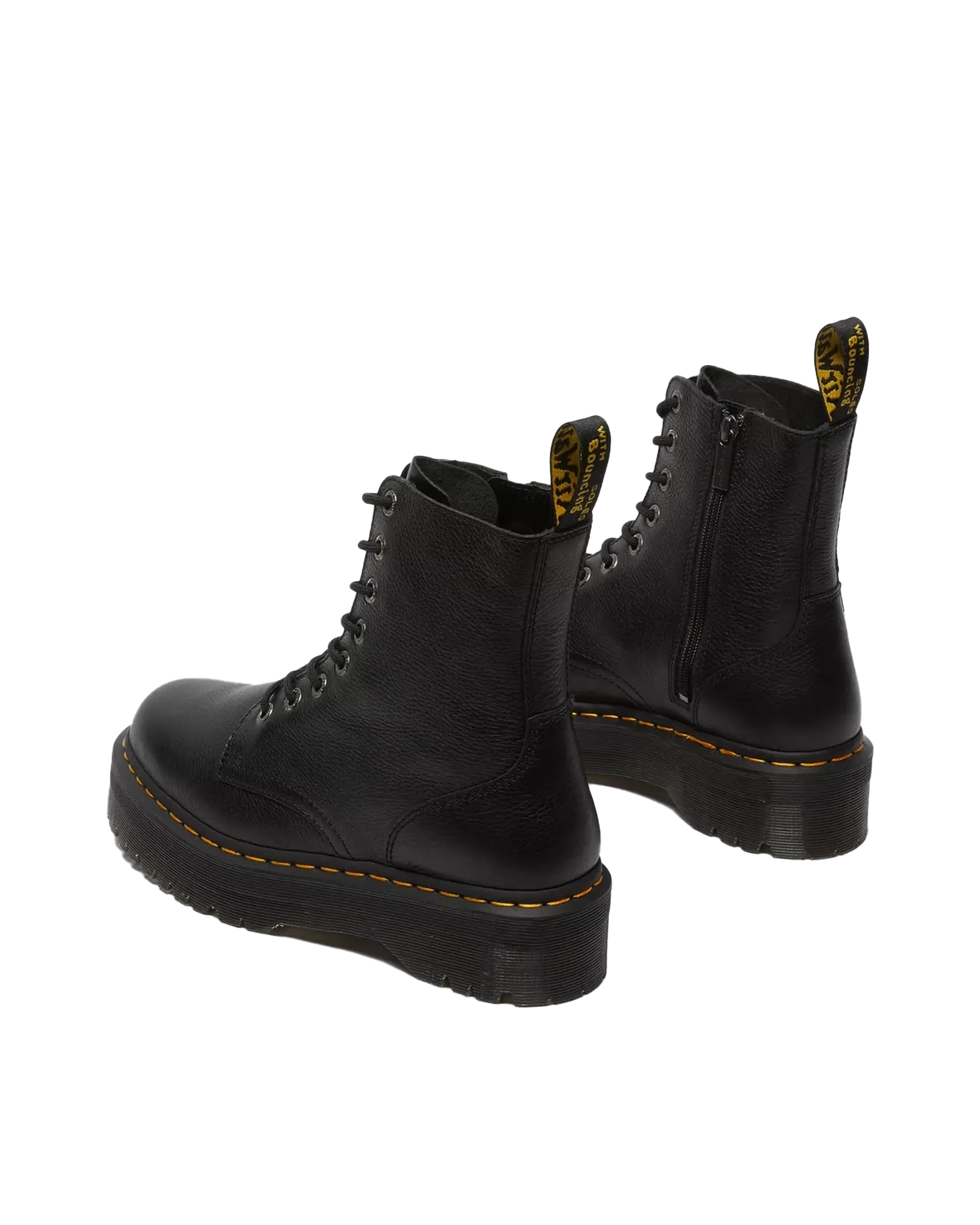Dr Martens Chaussures Jadon III Bottes à Plateforme en Cuir Pisa Noir