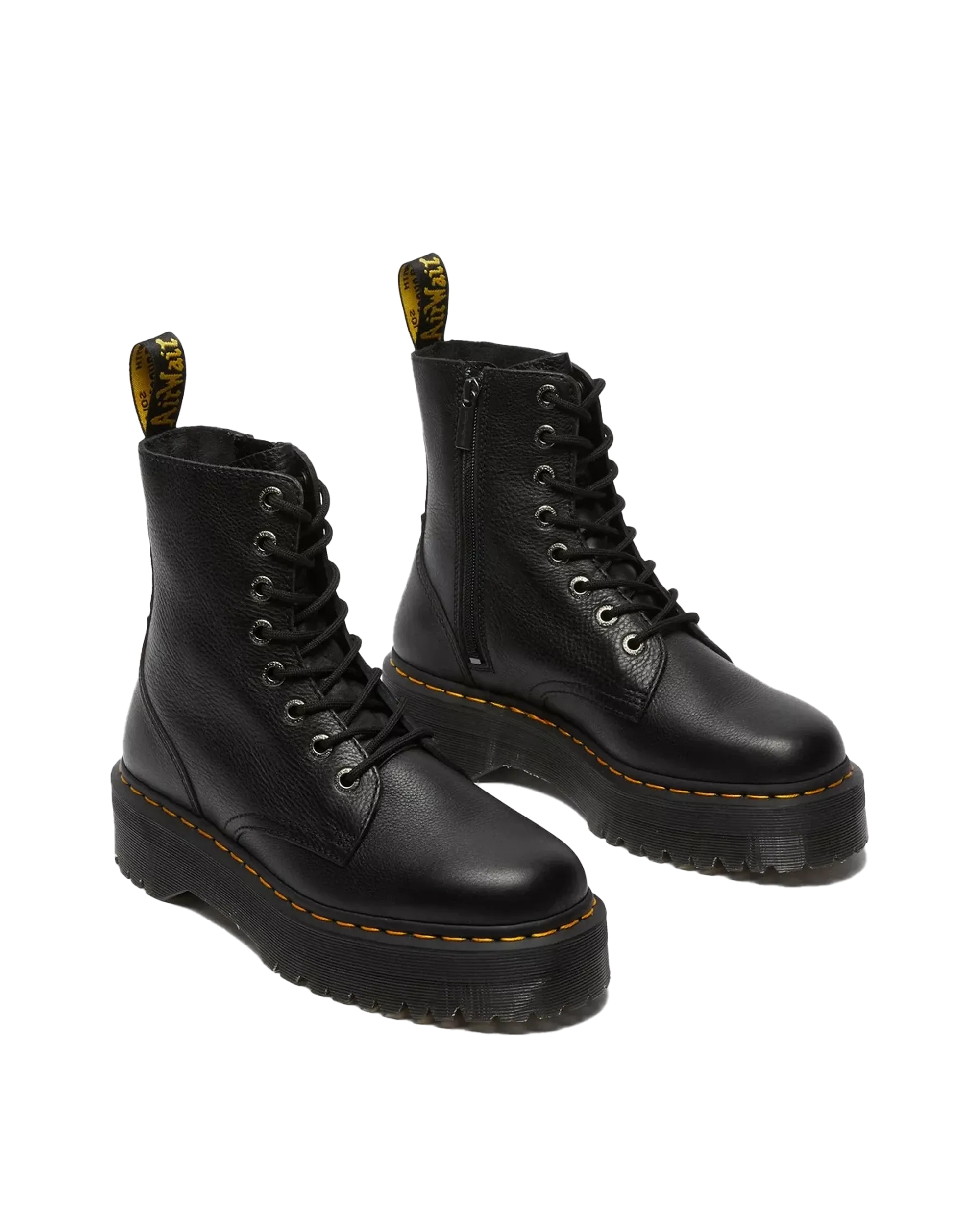 Dr Martens Chaussures Jadon III Bottes à Plateforme en Cuir Pisa Noir
