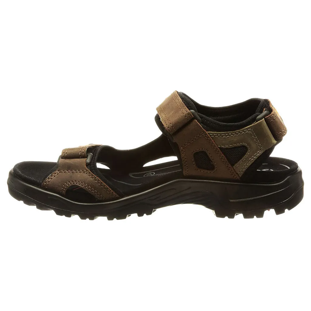 Ecco Offroad Sandales décontractées pour hommes en cuir nubuck huilé chaussures Ecco