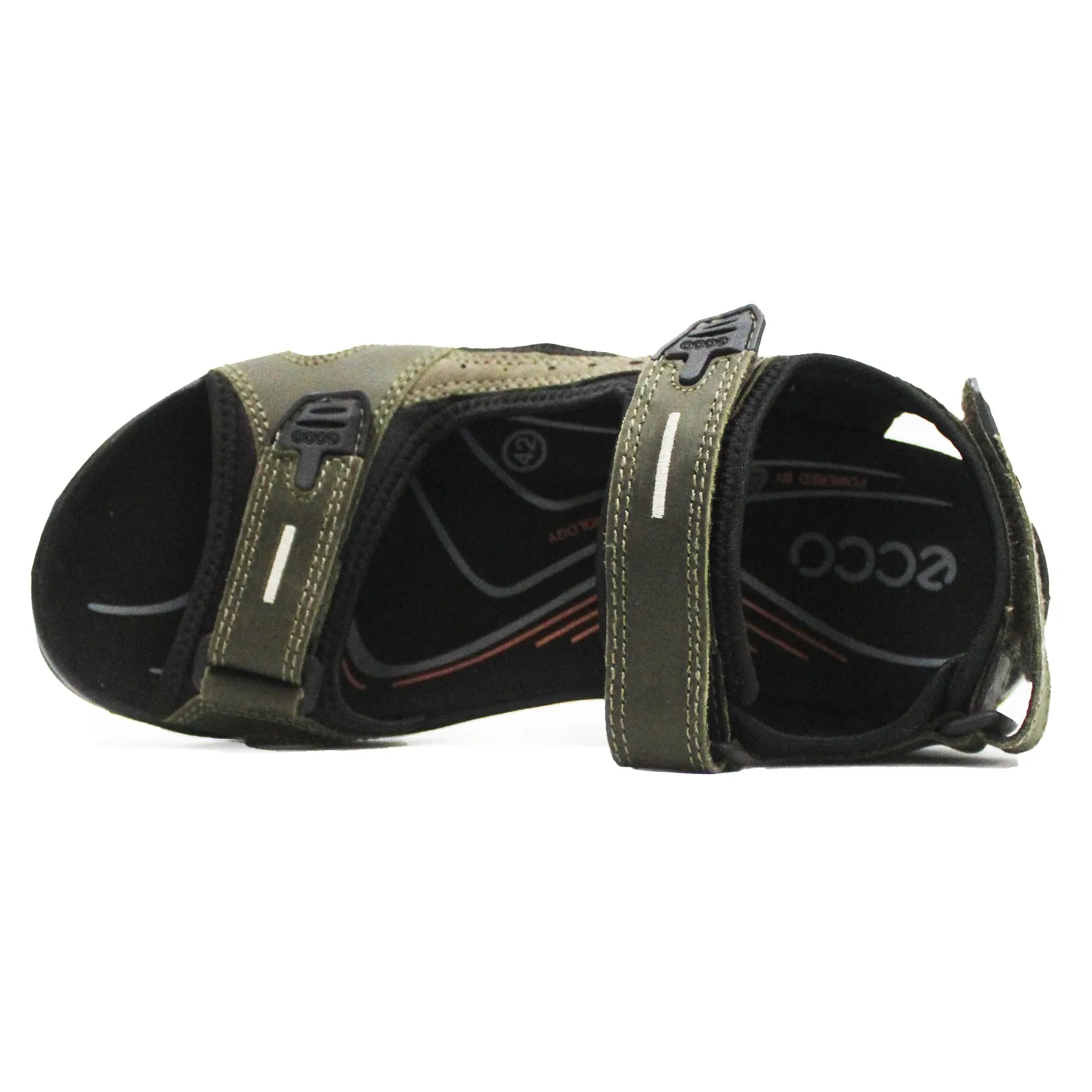 Ecco Offroad Sandales décontractées pour hommes en cuir nubuck huilé chaussures Ecco