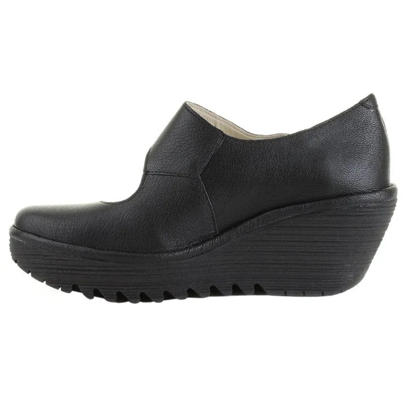 Fly London Yasi682Fly Escarpins Femme à Talon Compensé en Cuir