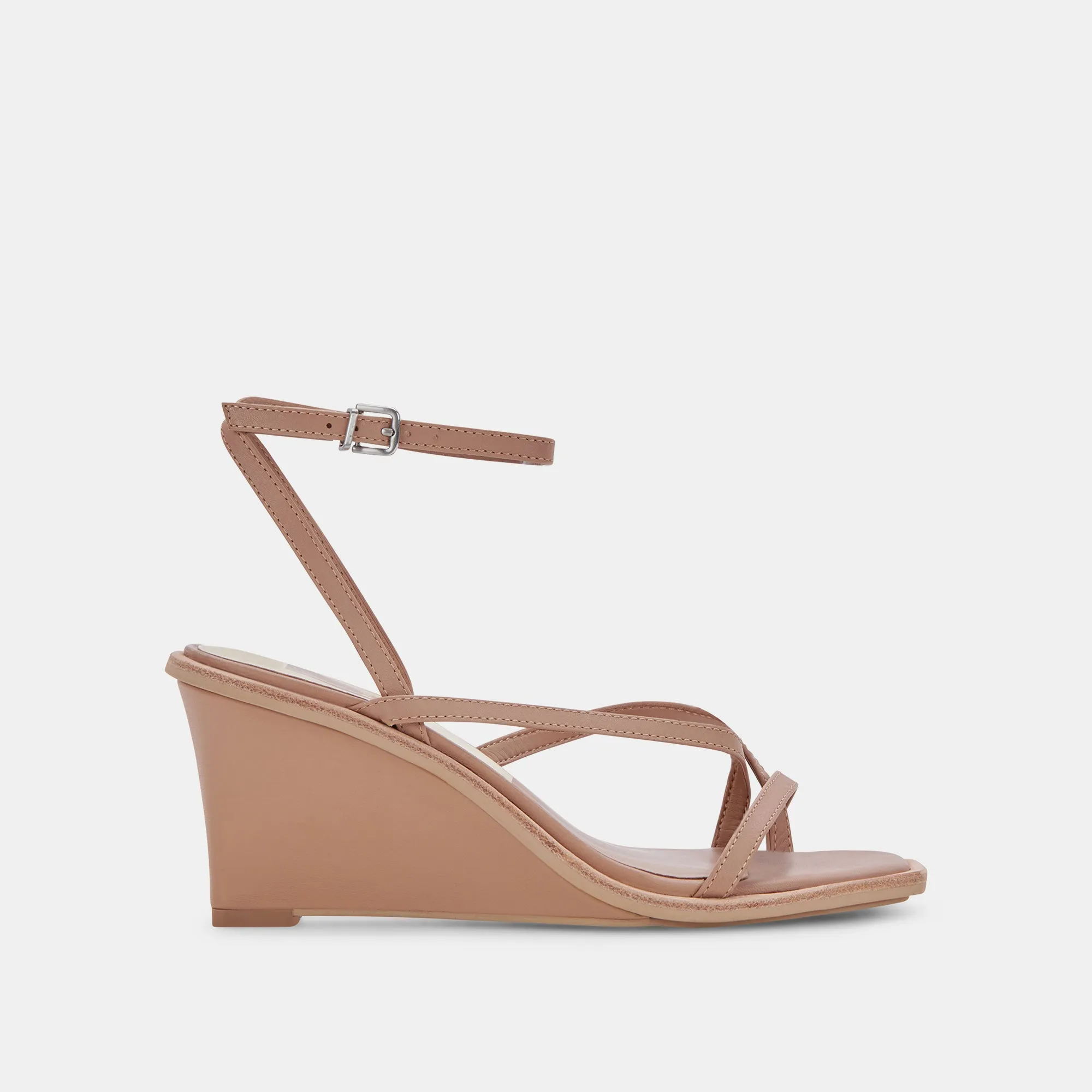 GEMINI WEDGES CAFE CUIR