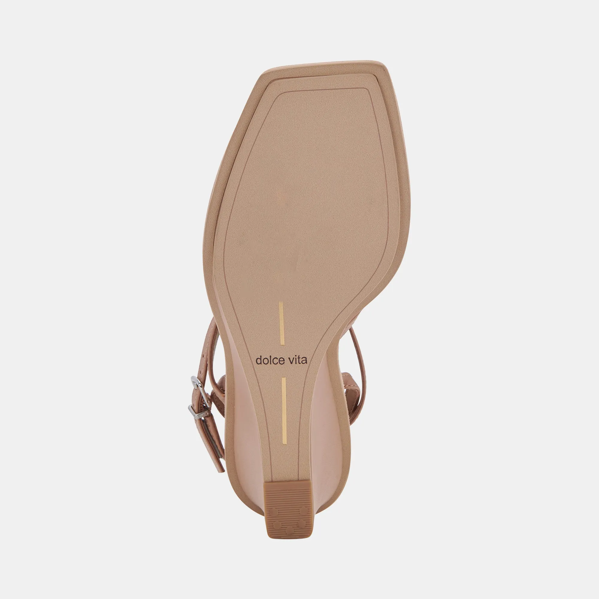 GEMINI WEDGES CAFE CUIR