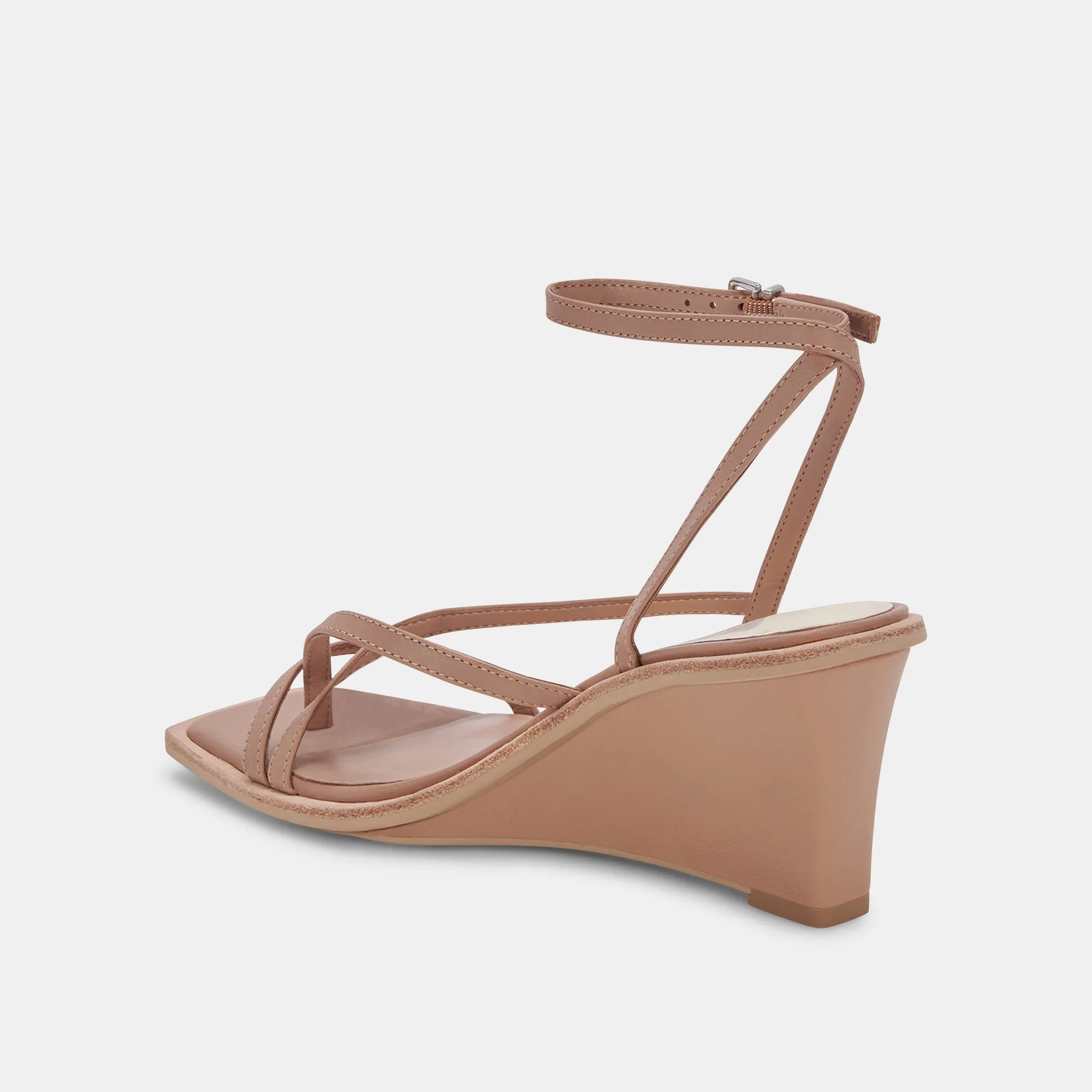 GEMINI WEDGES CAFE CUIR