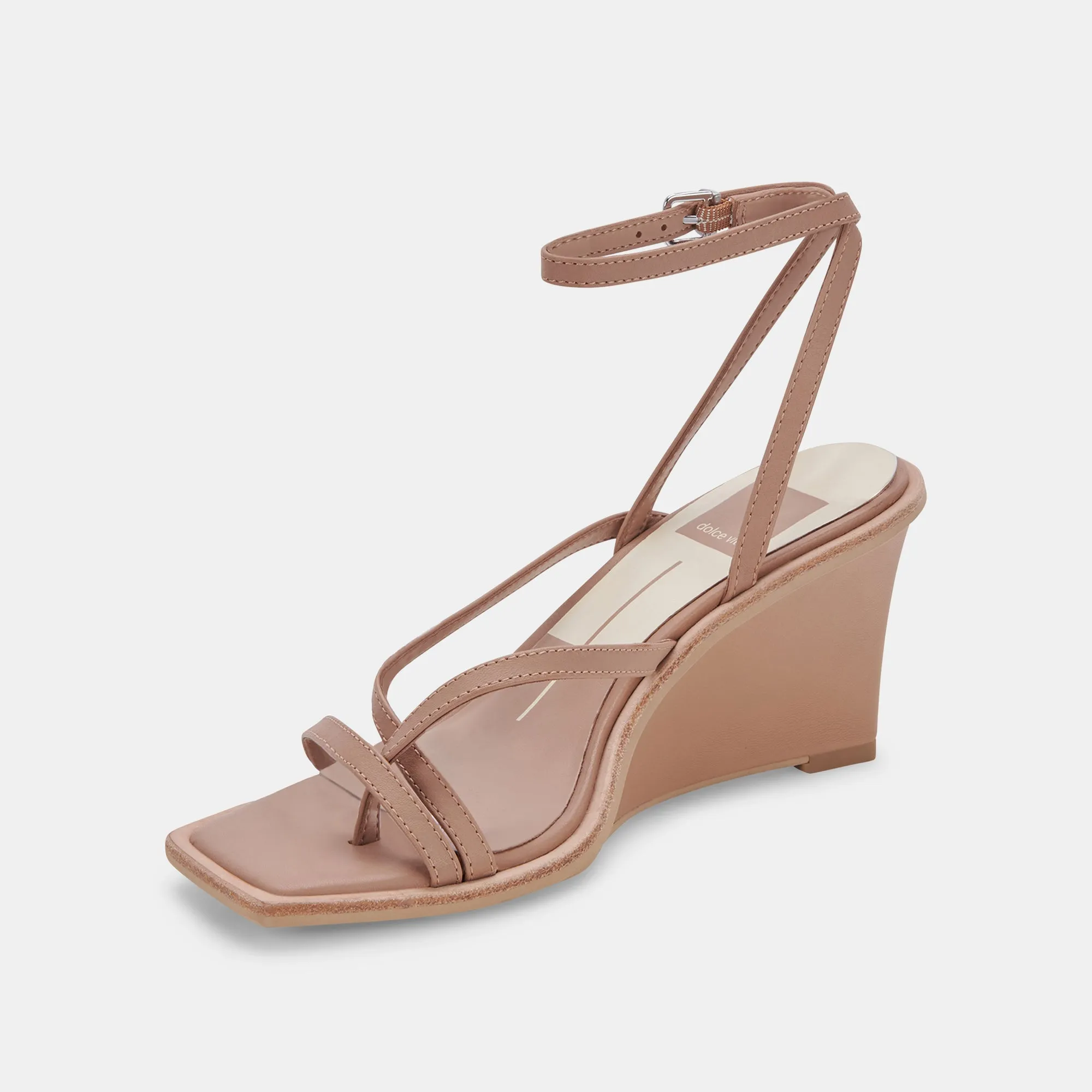 GEMINI WEDGES CAFE CUIR