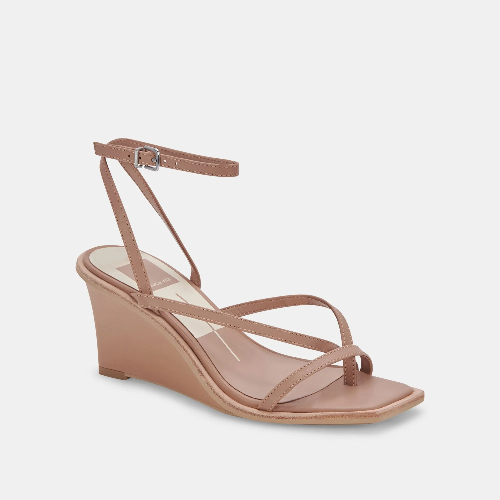 GEMINI WEDGES CAFE CUIR