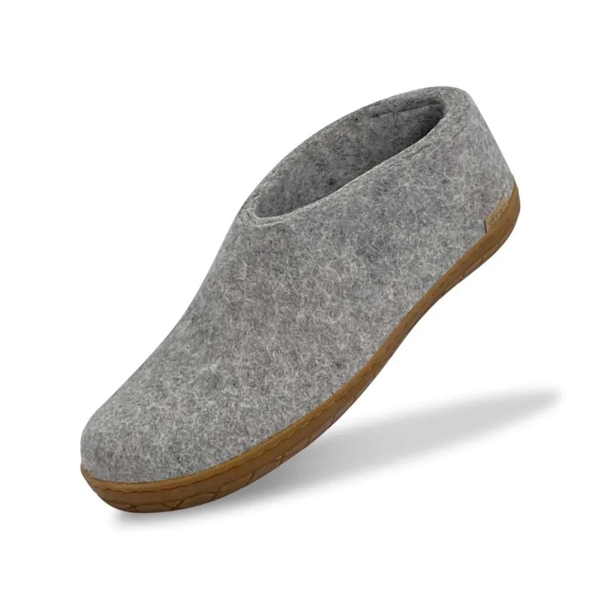 Glerups Modèle Femme AR Chaussure avec Semelle en Caoutchouc Naturel Miel Gris Clair