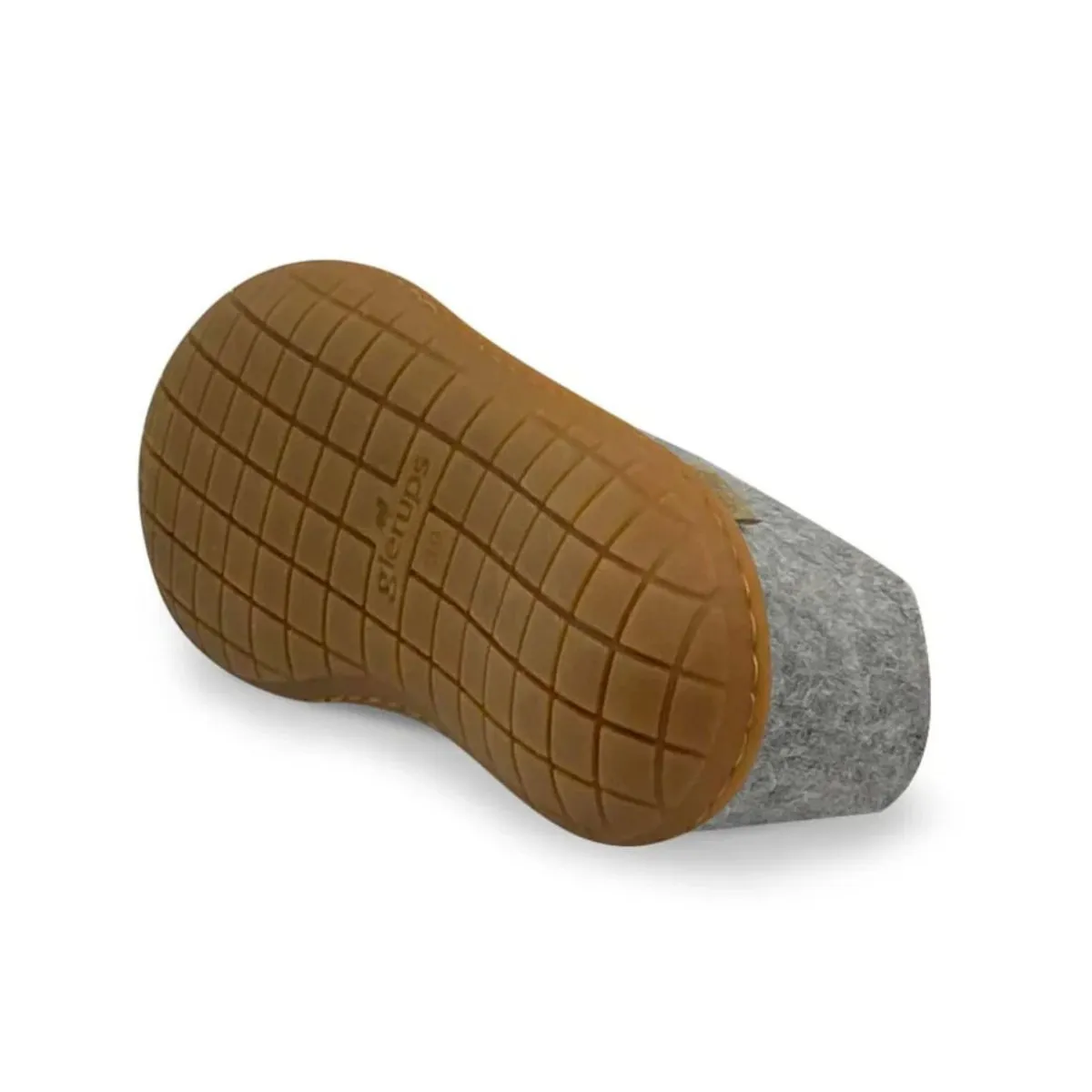 Glerups Modèle Femme AR Chaussure avec Semelle en Caoutchouc Naturel Miel Gris Clair